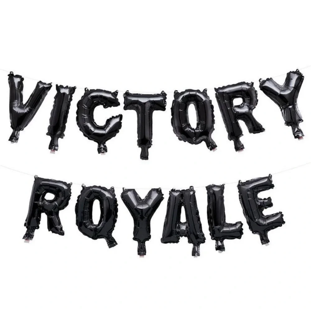 Fortnite 🎮Victory Royale Balloon Birthday Banner Kit-13 Balloons-14 ft banner